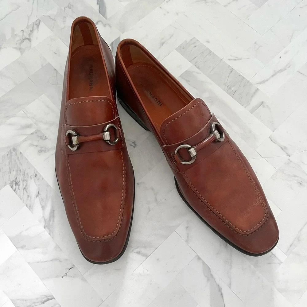 MAGNANNI Voto Leather Bit Loafer Size 8M‎